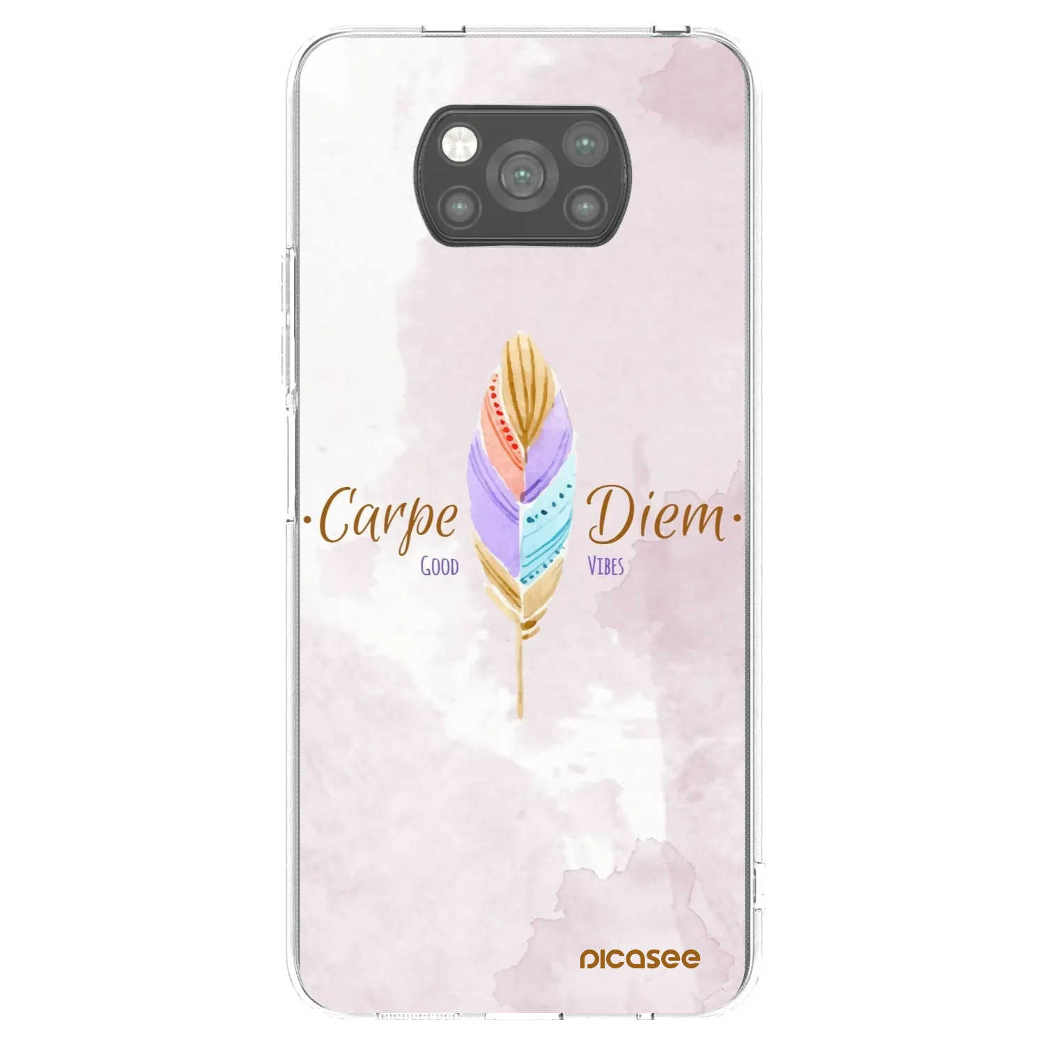 Picasee Μαύρη θήκη σιλικόνης για Xiaomi Poco X3 - Carpe Diem