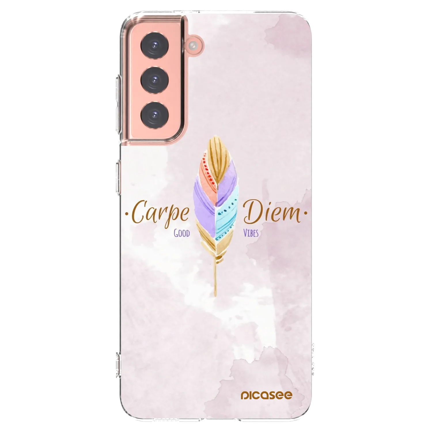 Picasee διαφανής θήκη σιλικόνης Samsung Galaxy S21 5G G991B - Carpe Diem