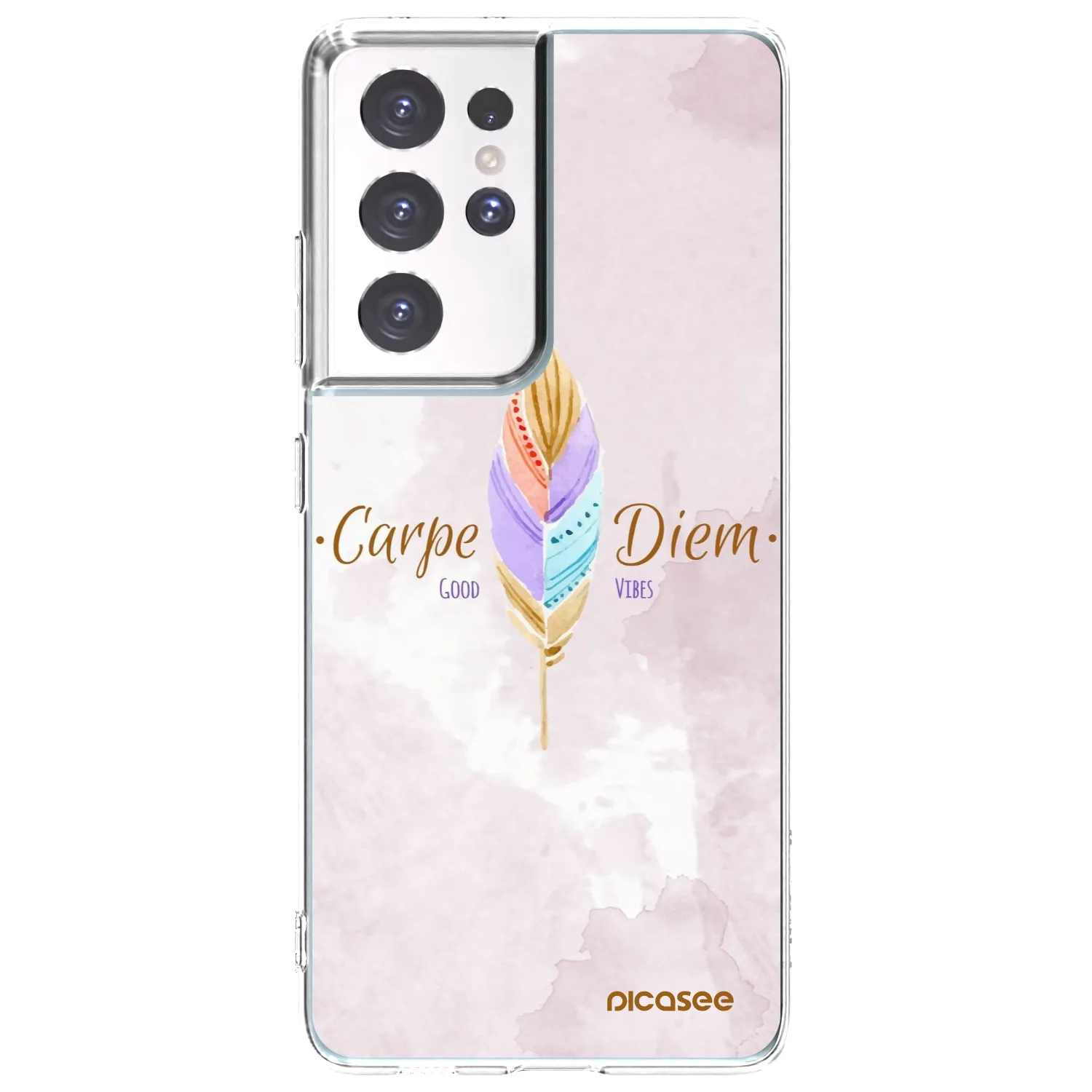 Picasee διαφανής θήκη σιλικόνης Samsung Galaxy S21 Ultra 5G G998B - Carpe Diem