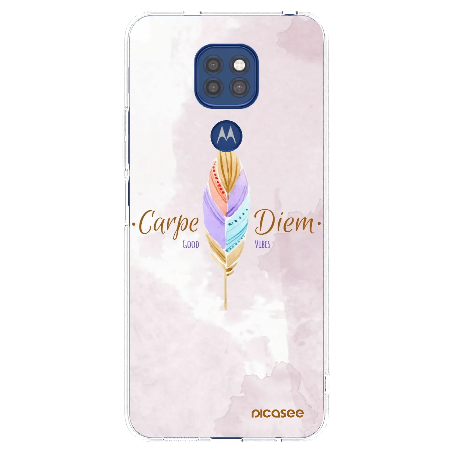 Picasee διαφανής θήκη σιλικόνης Motorola Moto G9 Play - Carpe Diem
