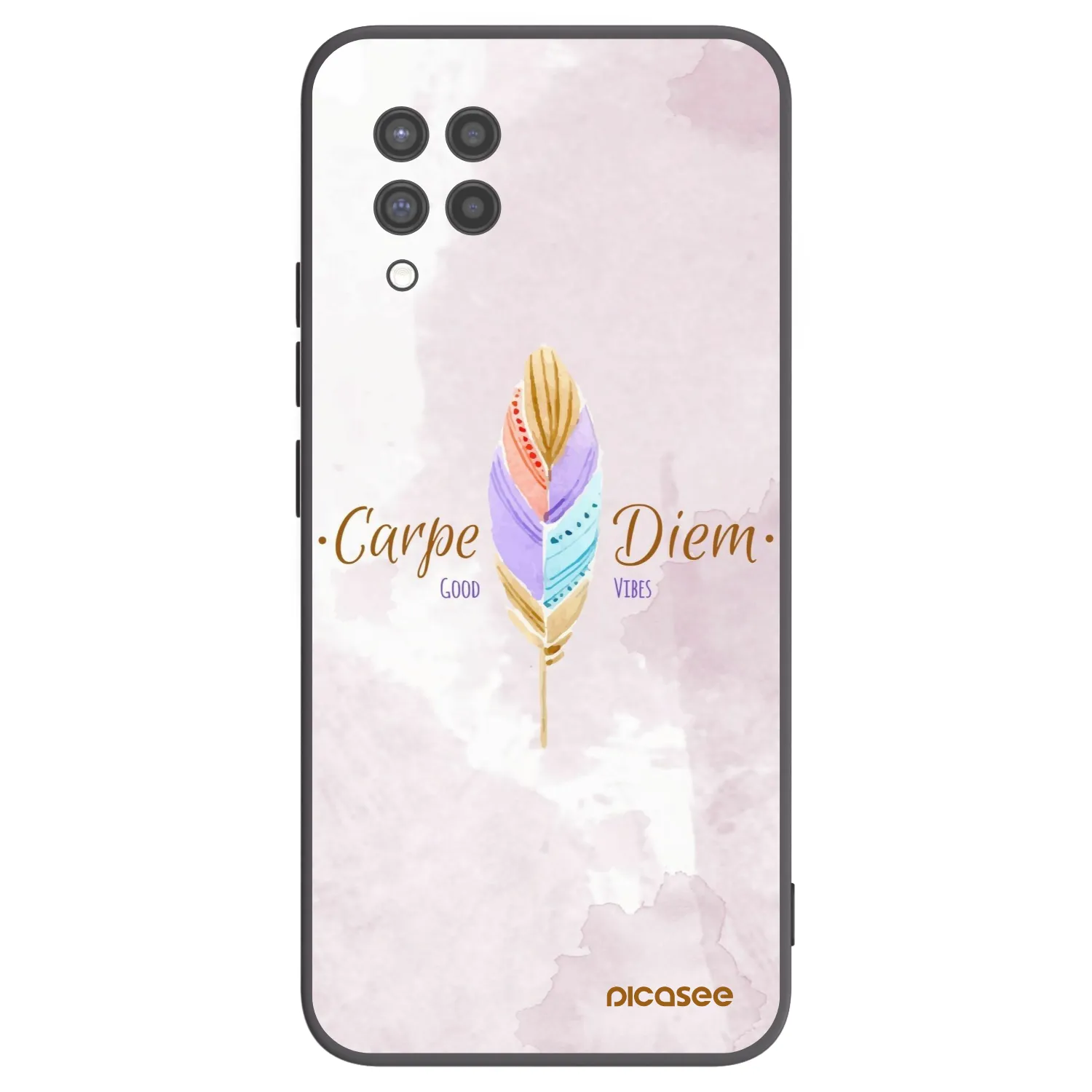 Picasee Μαύρη θήκη σιλικόνης για Samsung Galaxy A42 A426B - Carpe Diem