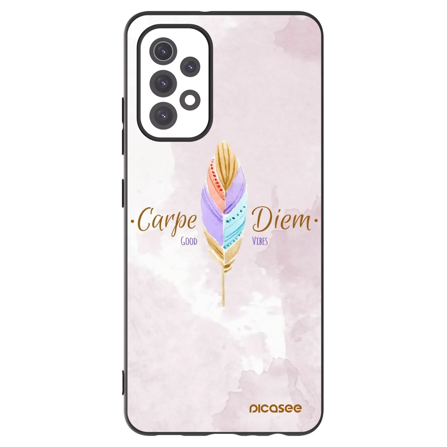 Picasee Μαύρη θήκη σιλικόνης για Samsung Galaxy A32 5G A326B - Carpe Diem