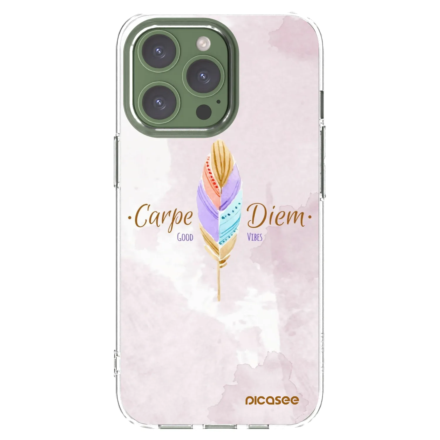 Picasee διαφανής θήκη σιλικόνης Apple iPhone 13 Pro - Carpe Diem