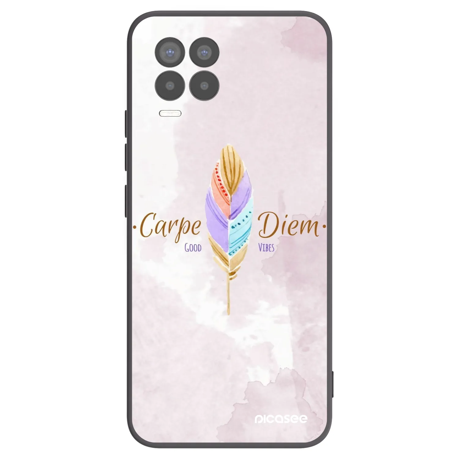 Picasee Μαύρη θήκη σιλικόνης για Realme 8 Pro - Carpe Diem