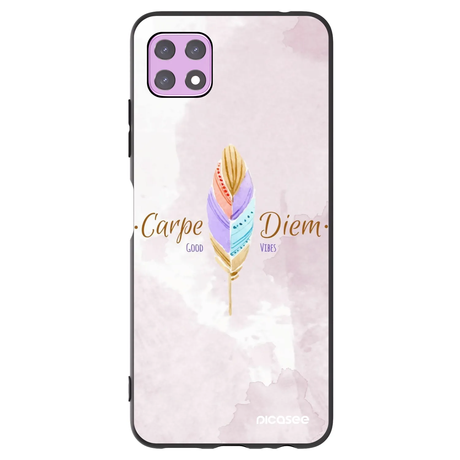 Picasee Μαύρη θήκη σιλικόνης για Samsung Galaxy A22 A226B 5G - Carpe Diem