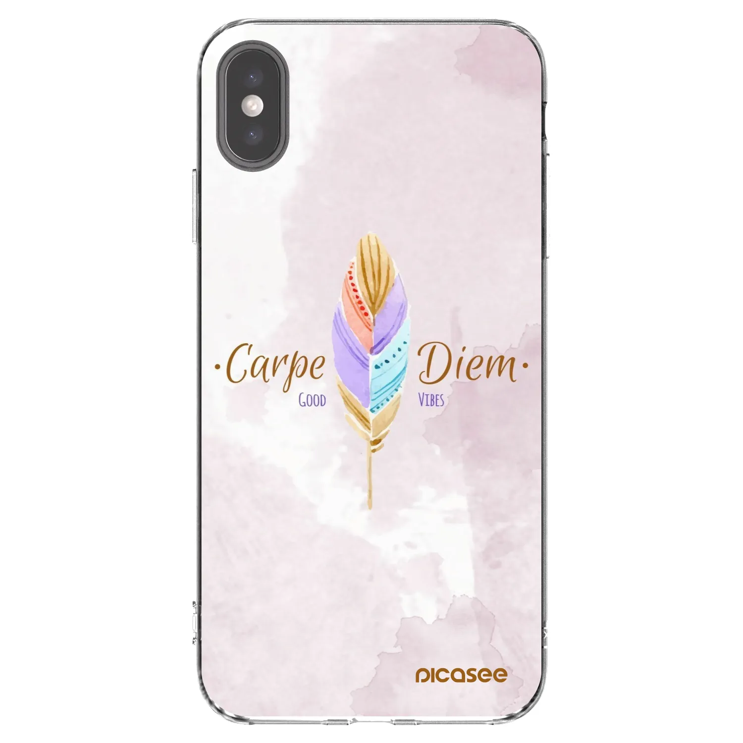 Picasee διαφανής θήκη σιλικόνης Apple iPhone XS Max - Carpe Diem