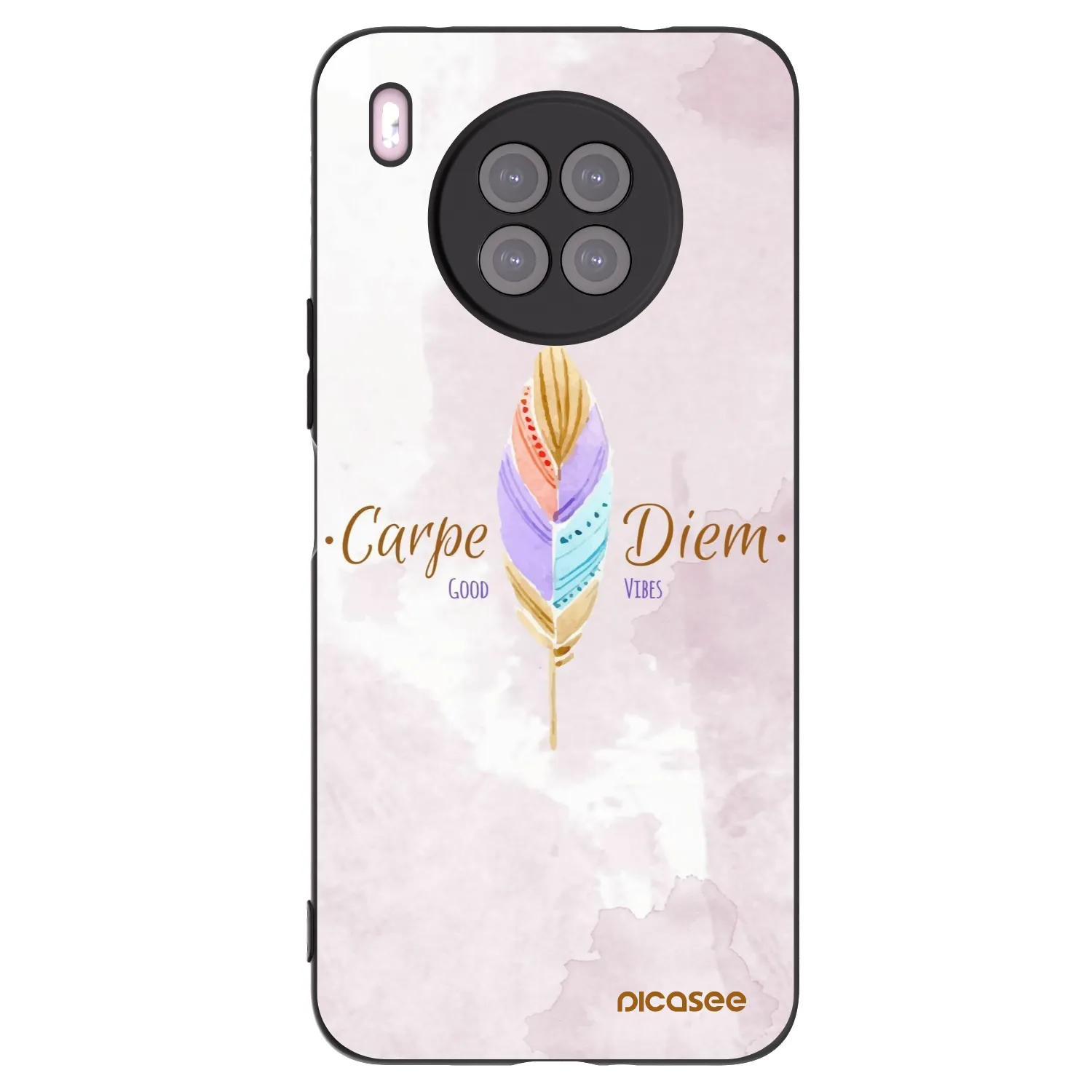 Picasee Μαύρη θήκη σιλικόνης για Huawei Nova 8i - Carpe Diem