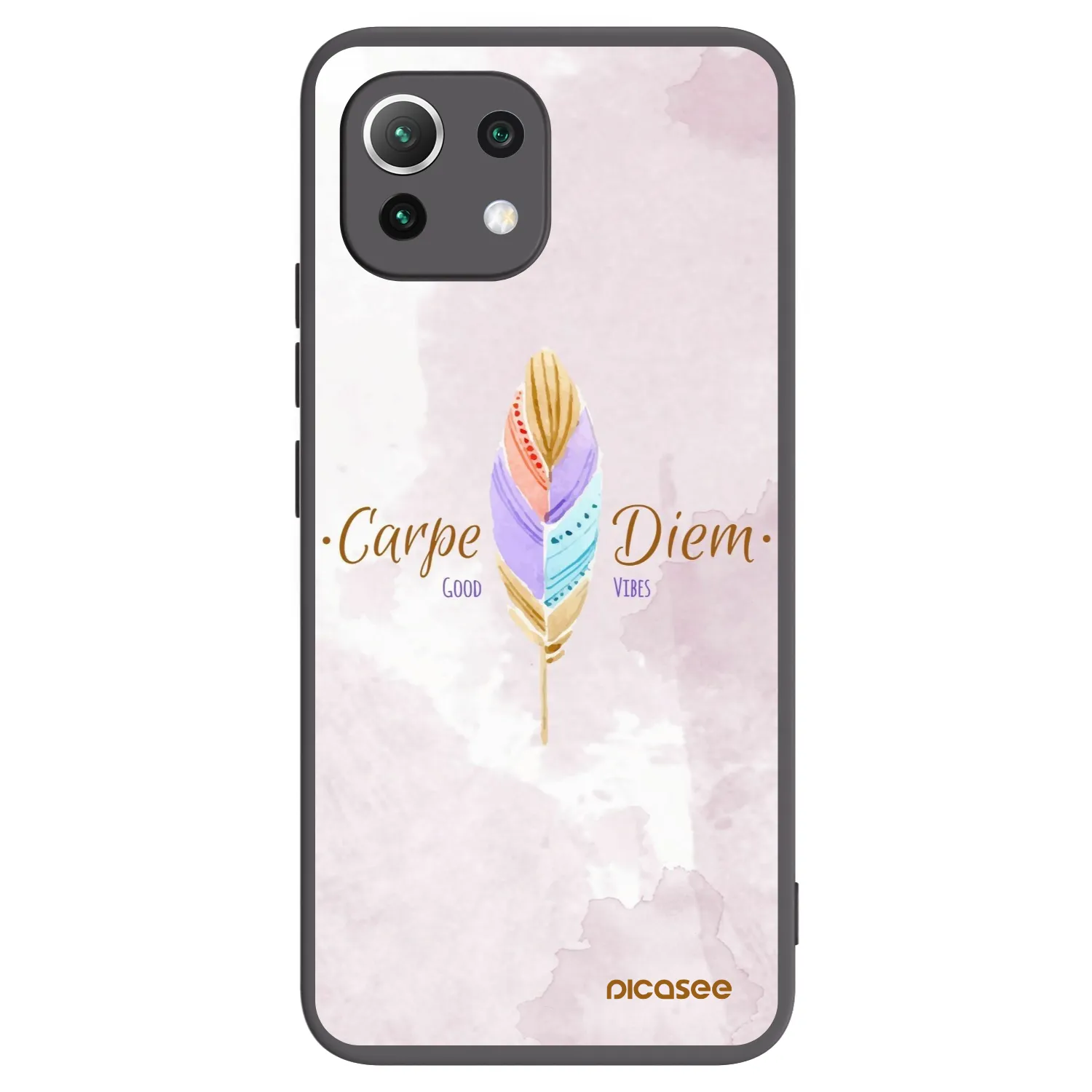 Picasee Μαύρη θήκη σιλικόνης για Xiaomi 11 Lite 5G NE - Carpe Diem