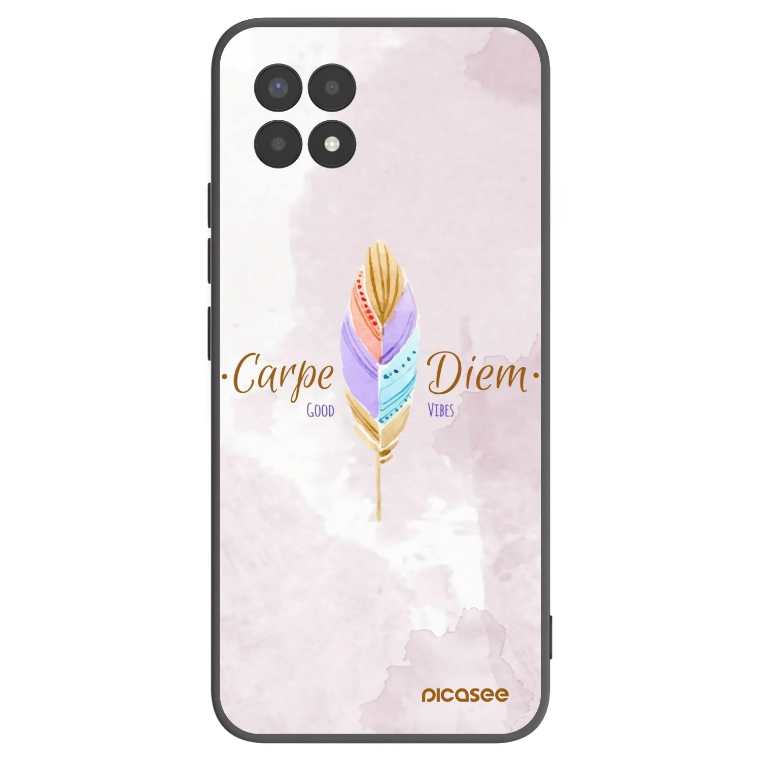Picasee Μαύρη θήκη σιλικόνης για Realme 8i - Carpe Diem