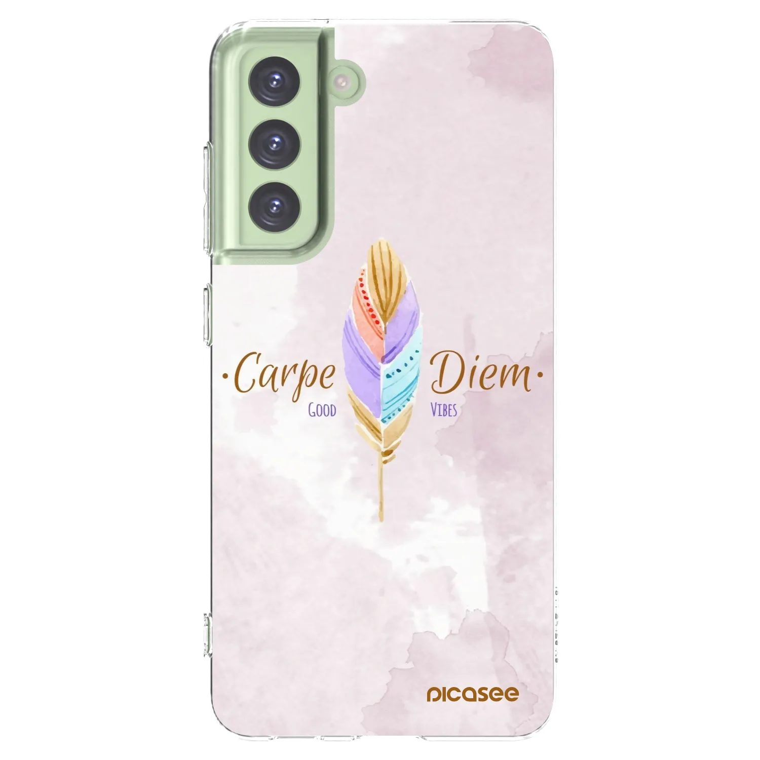 Picasee διαφανής θήκη σιλικόνης Samsung Galaxy S21 FE 5G - Carpe Diem