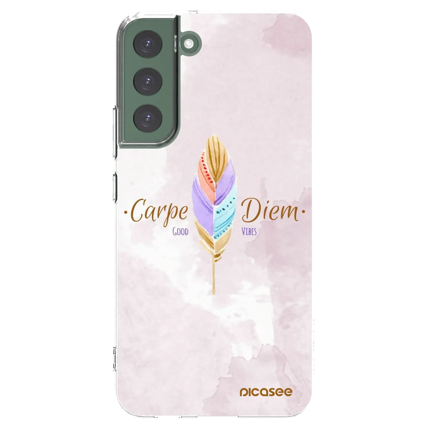 Picasee διαφανής θήκη σιλικόνης Samsung Galaxy S22+ 5G - Carpe Diem