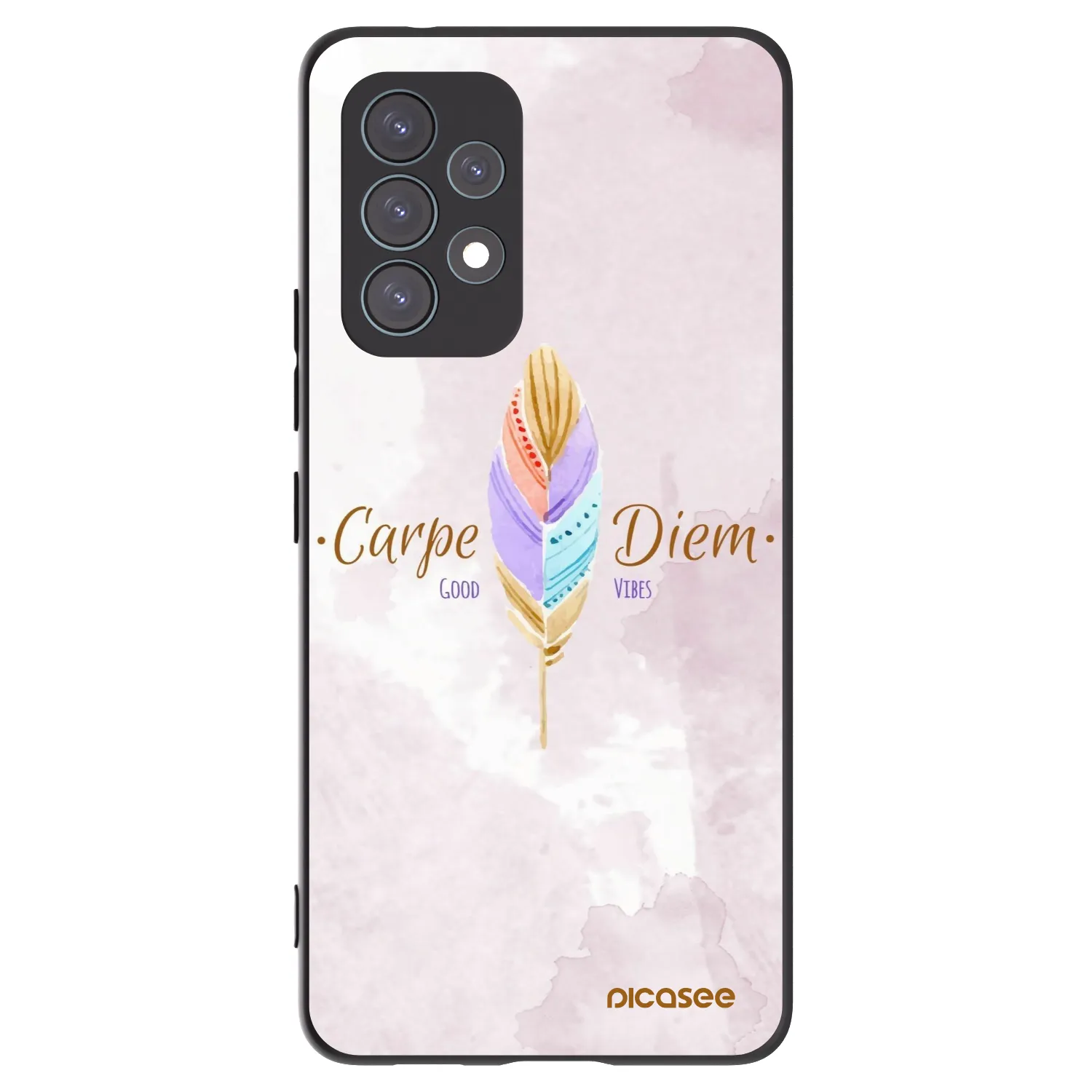 Picasee Μαύρη θήκη σιλικόνης για Samsung Galaxy A53 5G A536 - Carpe Diem