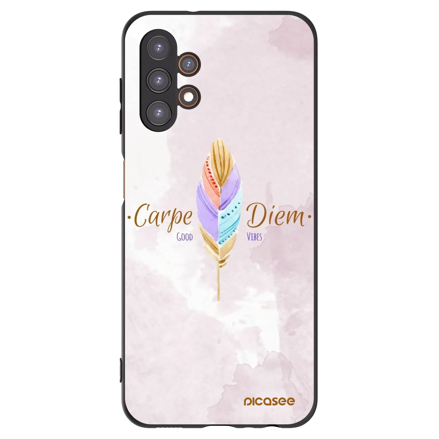 Picasee Μαύρη θήκη σιλικόνης για Samsung Galaxy A13 4G A135 - Carpe Diem