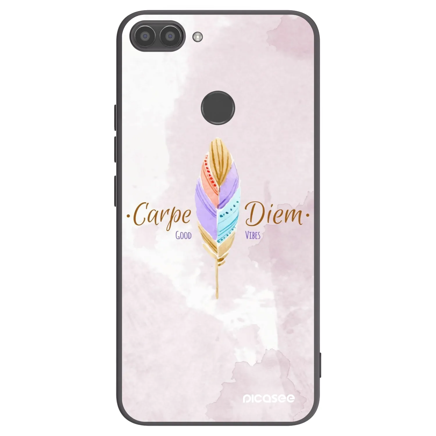 Picasee Μαύρη θήκη σιλικόνης για Huawei P Smart - Carpe Diem