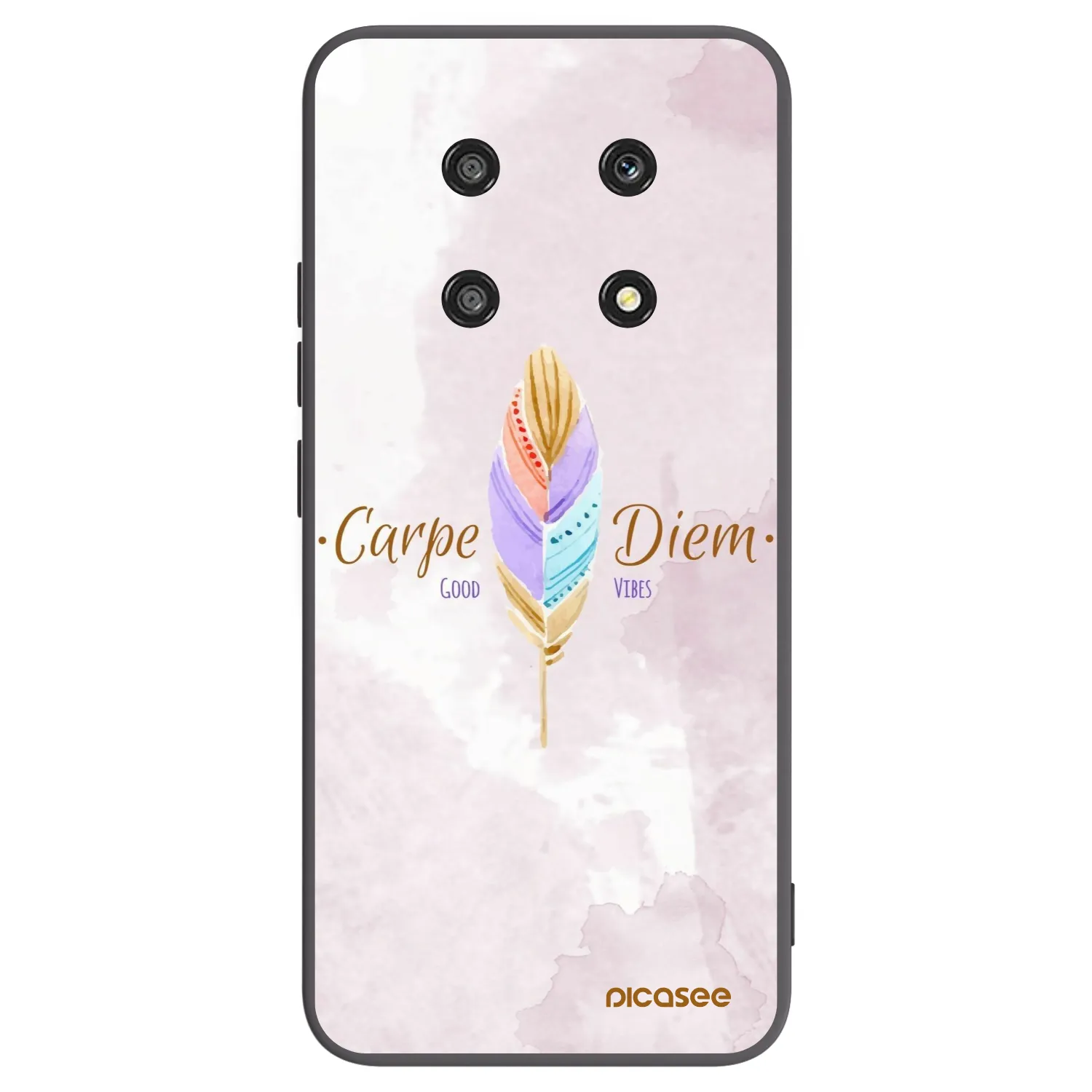 Picasee Μαύρη θήκη σιλικόνης για Honor Magic4 Lite 5G - Carpe Diem