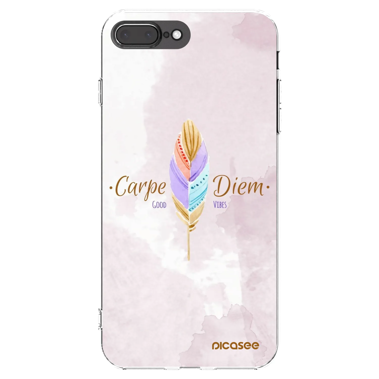 Picasee διαφανής θήκη σιλικόνης Apple iPhone 8 Plus - Carpe Diem