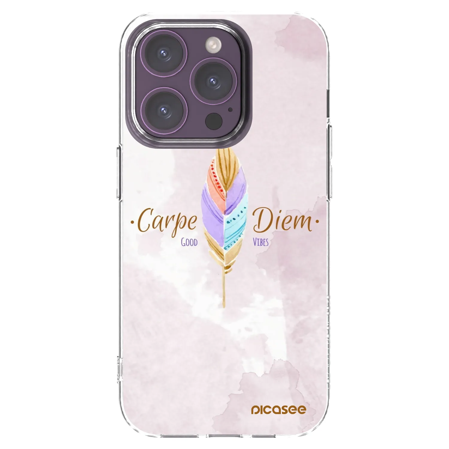 Picasee διαφανής θήκη σιλικόνης Apple iPhone 14 Pro - Carpe Diem