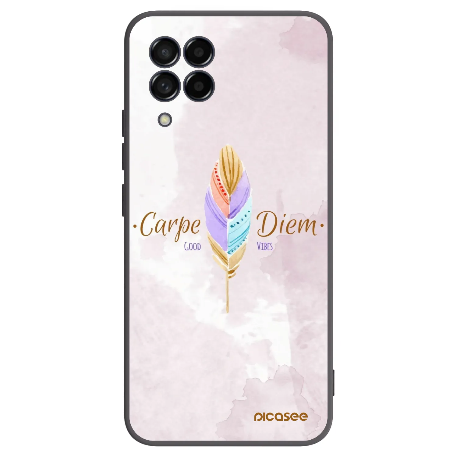 Picasee Μαύρη θήκη σιλικόνης για Samsung Galaxy M53 5G - Carpe Diem