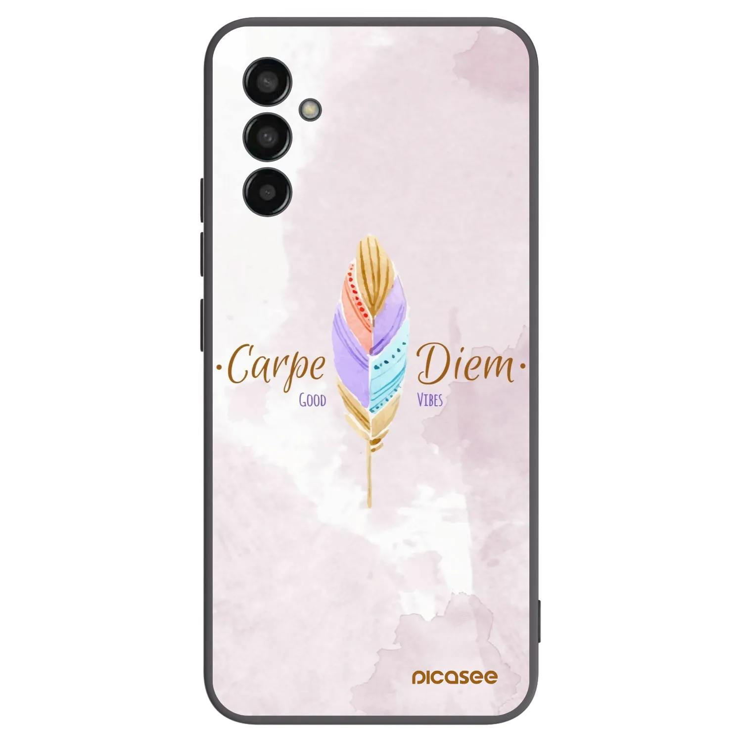Picasee Μαύρη θήκη σιλικόνης για Samsung Galaxy M13 M135F - Carpe Diem