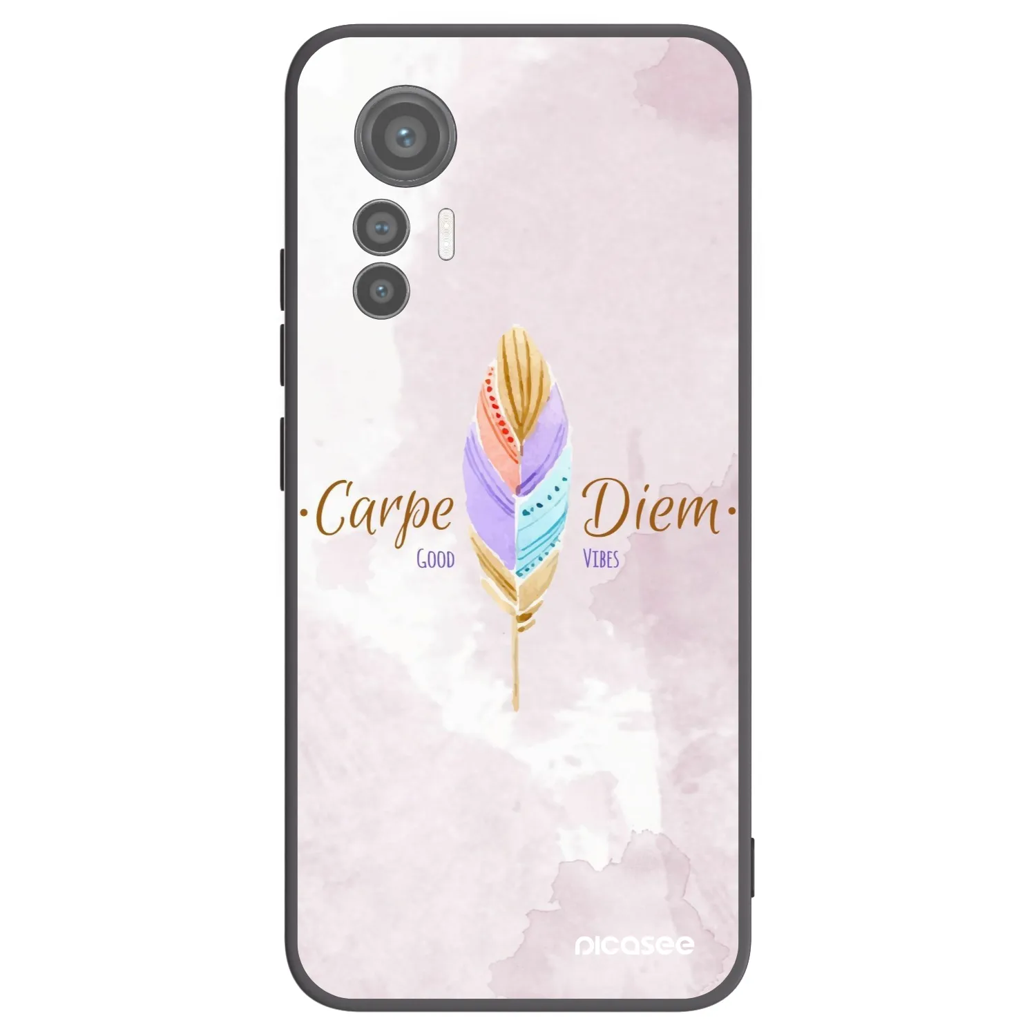 Picasee Μαύρη θήκη σιλικόνης για Xiaomi 12 Lite - Carpe Diem