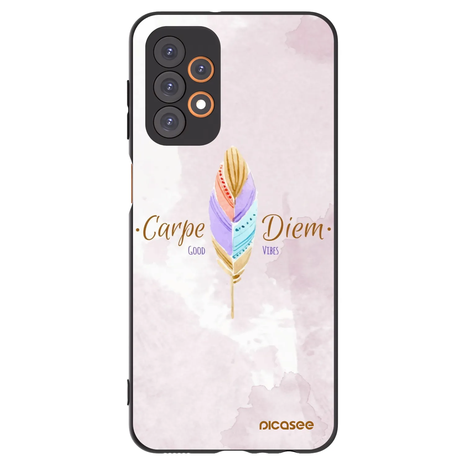 Picasee Μαύρη θήκη σιλικόνης για Samsung Galaxy A23 A235F 4G - Carpe Diem