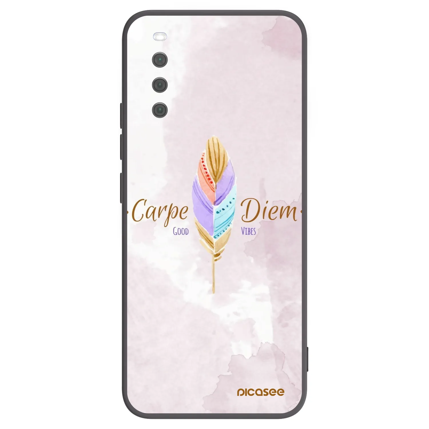 Picasee Μαύρη θήκη σιλικόνης για Sony Xperia 10 III - Carpe Diem