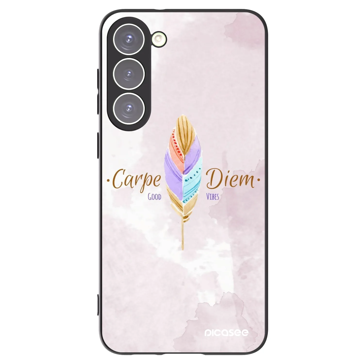 Picasee Μαύρη θήκη σιλικόνης για Samsung Galaxy S23+ 5G - Carpe Diem