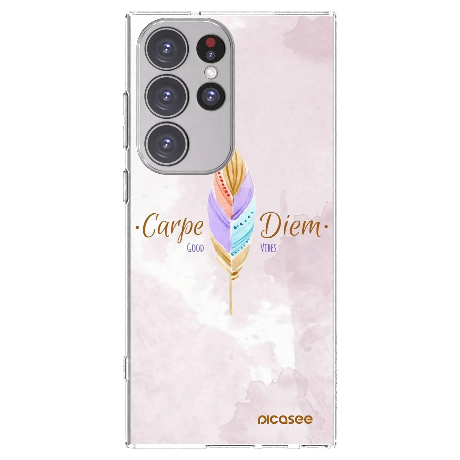 Picasee διαφανής θήκη σιλικόνης Samsung Galaxy S23 Ultra 5G - Carpe Diem