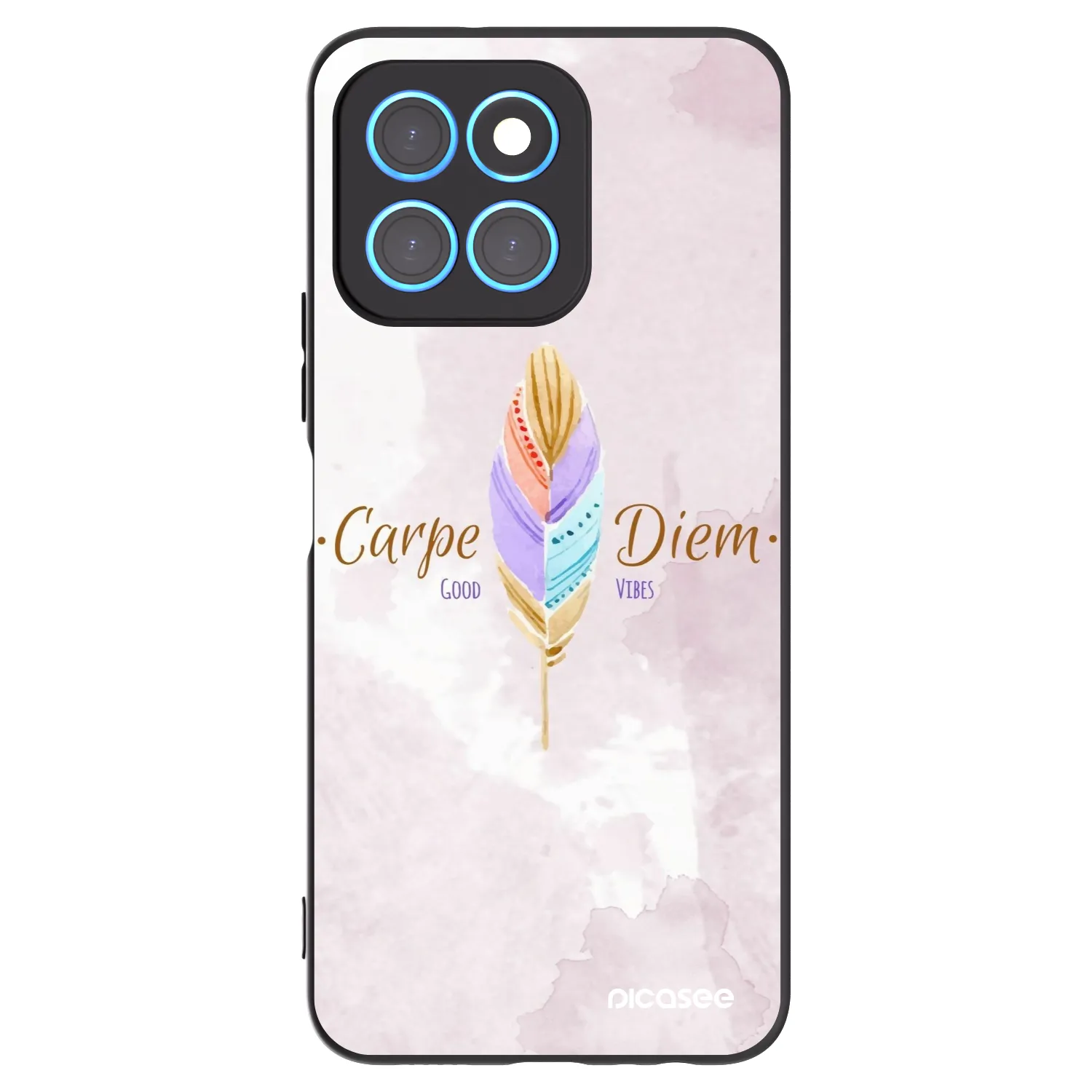 Picasee Μαύρη θήκη σιλικόνης για Honor X6 - Carpe Diem