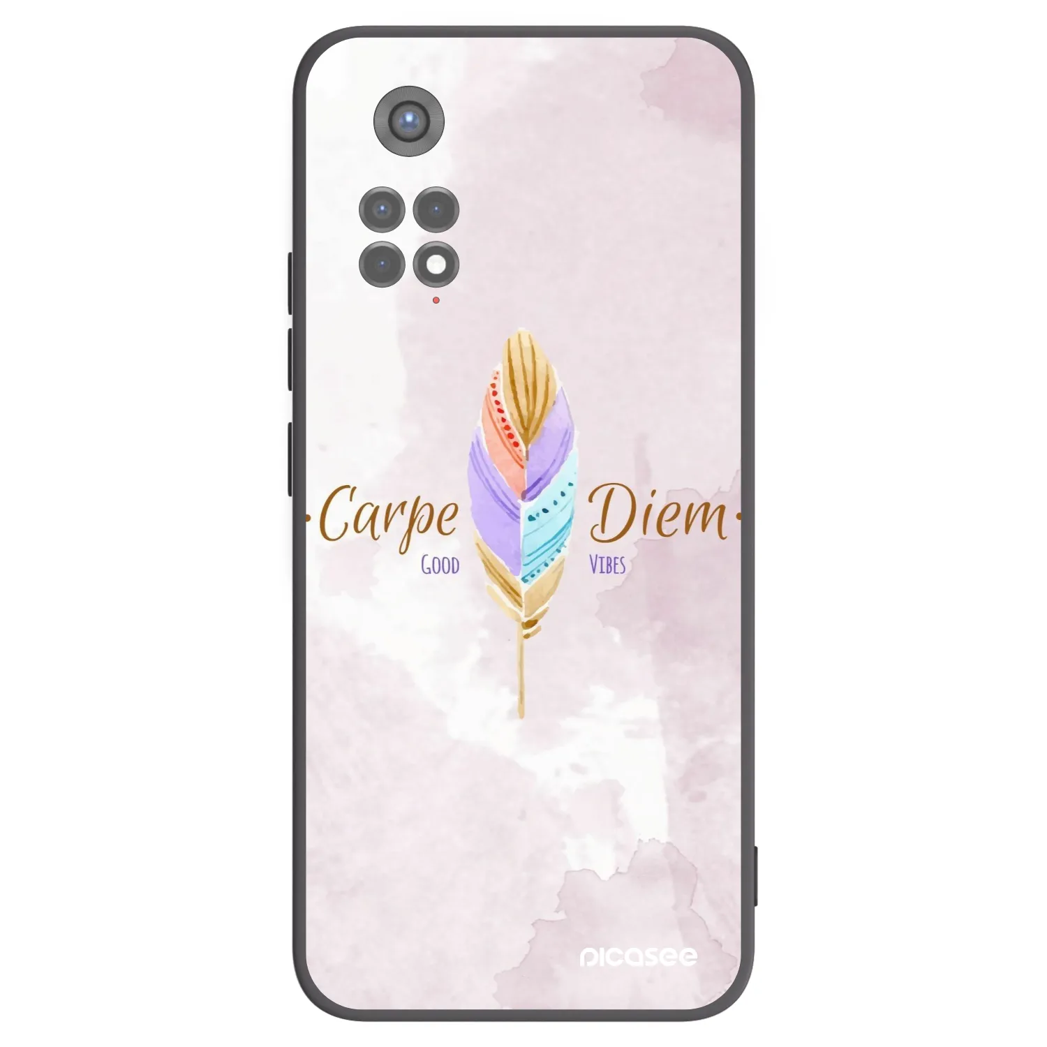 Picasee Μαύρη θήκη σιλικόνης για Xiaomi Redmi Note 11S 5G - Carpe Diem