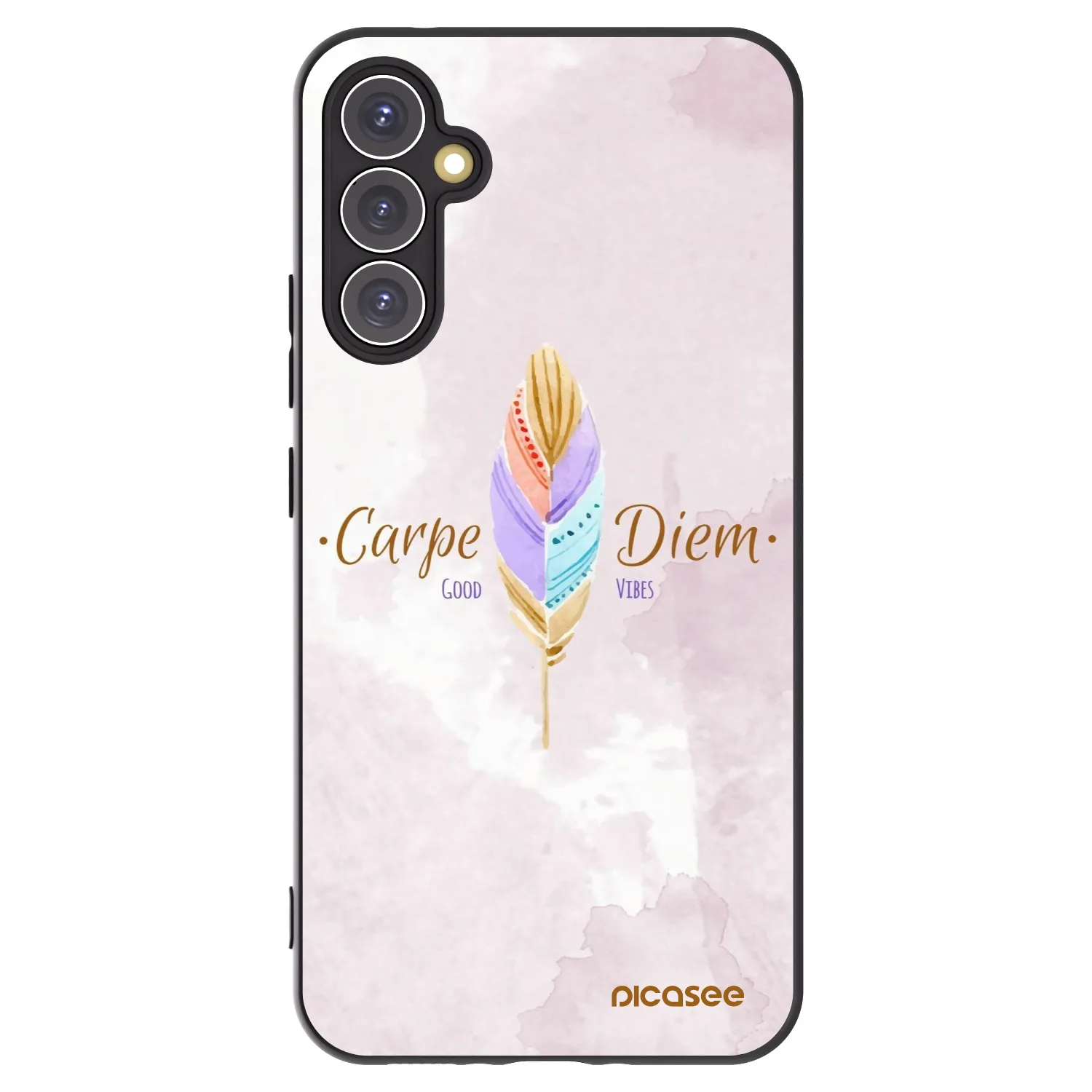 Picasee Μαύρη θήκη σιλικόνης για Samsung Galaxy A34 5G A346B - Carpe Diem