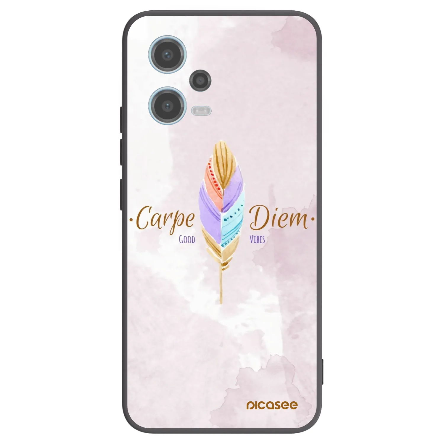 Picasee Μαύρη θήκη σιλικόνης για Xiaomi Redmi Note 12 5G - Carpe Diem