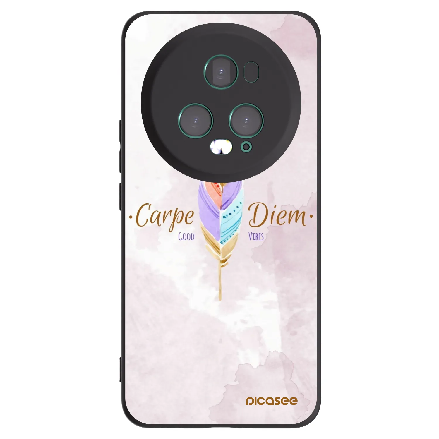 Picasee Μαύρη θήκη σιλικόνης για Honor Magic5 Pro - Carpe Diem