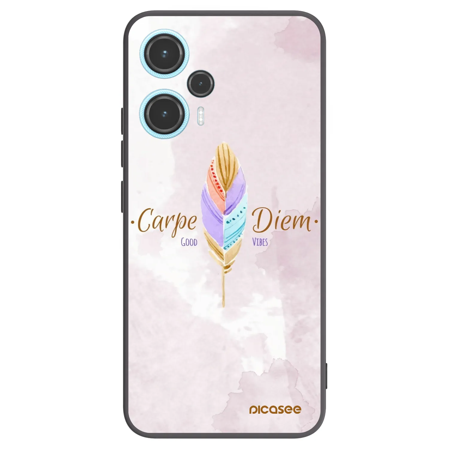 Picasee Μαύρη θήκη σιλικόνης για Xiaomi Poco F5 - Carpe Diem