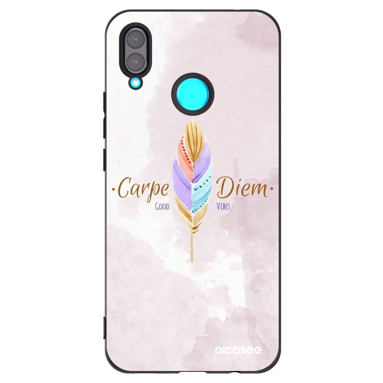 Picasee Μαύρη θήκη σιλικόνης για Huawei Nova 3i - Carpe Diem