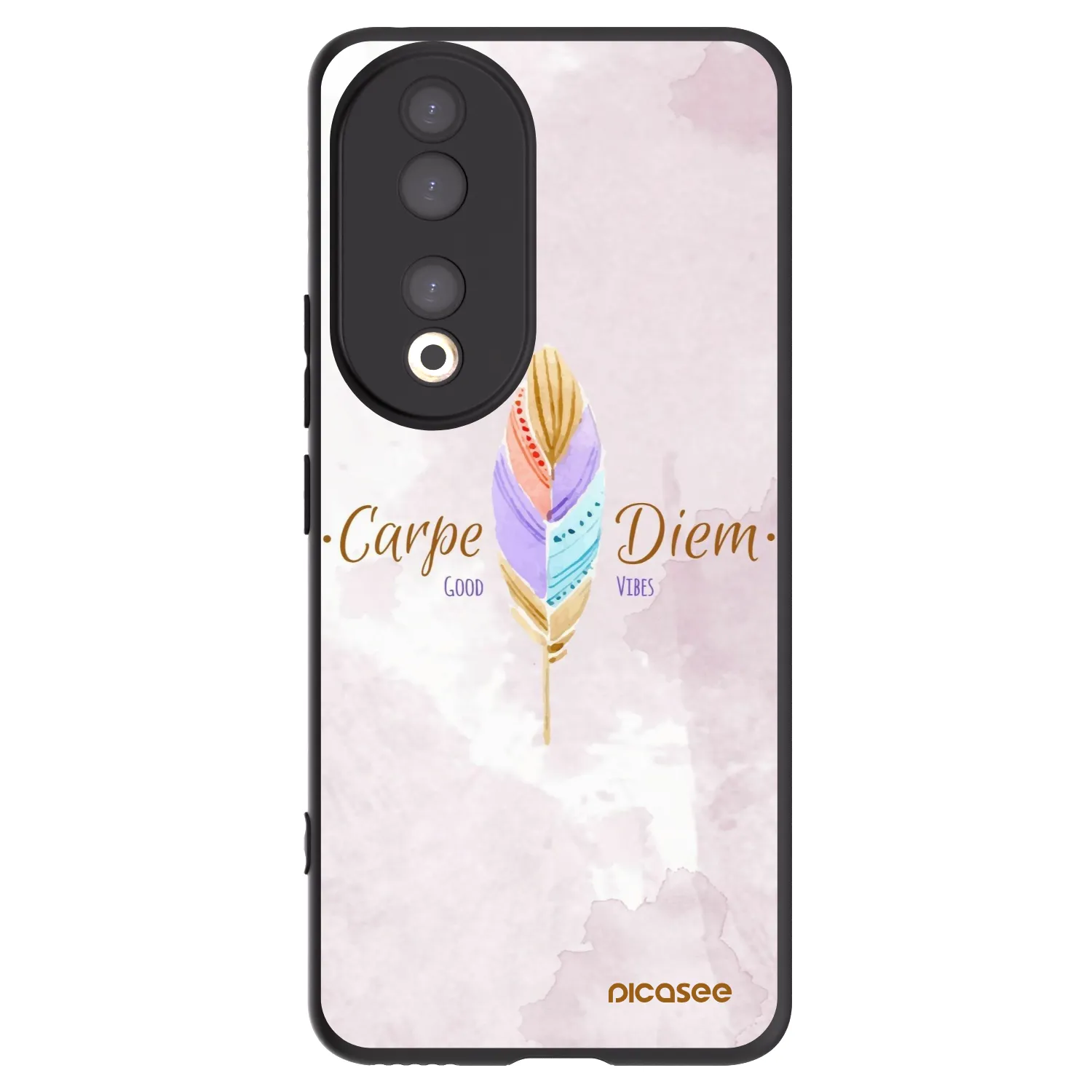 Picasee Μαύρη θήκη σιλικόνης για Honor 90 5G - Carpe Diem
