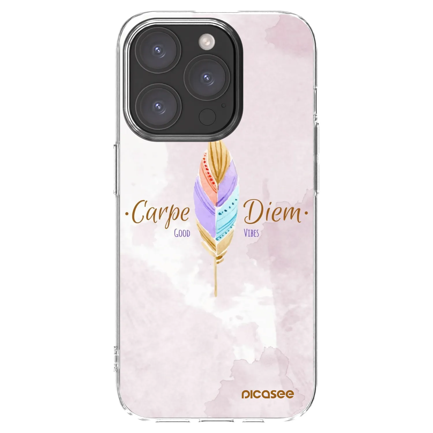 Picasee διαφανής θήκη σιλικόνης Apple iPhone 15 Pro - Carpe Diem