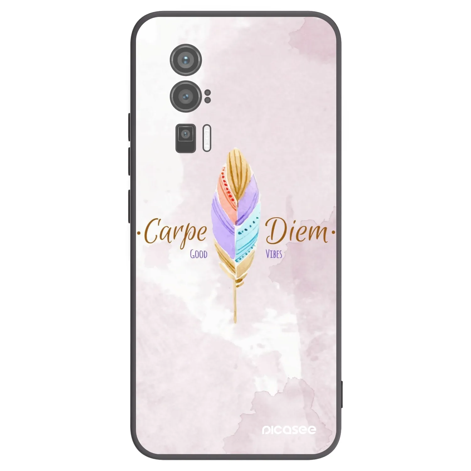 Picasee Μαύρη θήκη σιλικόνης για Xiaomi Poco F5 Pro 5G - Carpe Diem