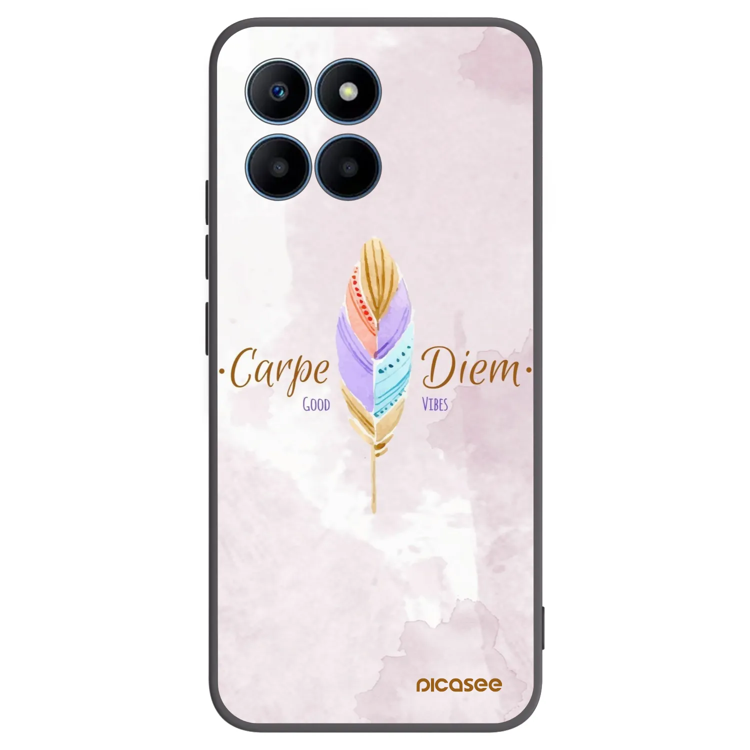 Picasee Μαύρη θήκη σιλικόνης για Honor 70 Lite - Carpe Diem