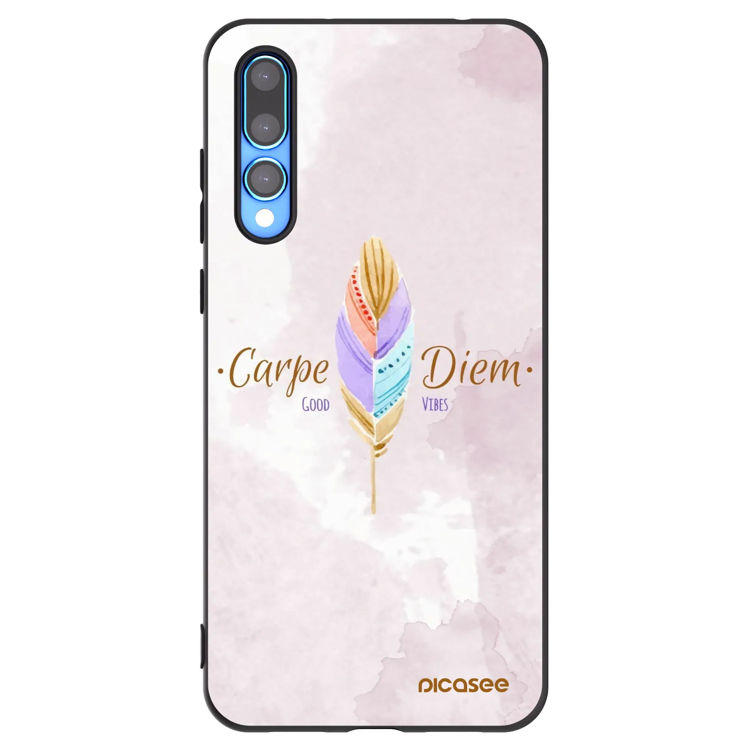 Picasee Μαύρη θήκη σιλικόνης για Huawei P20 Pro - Carpe Diem