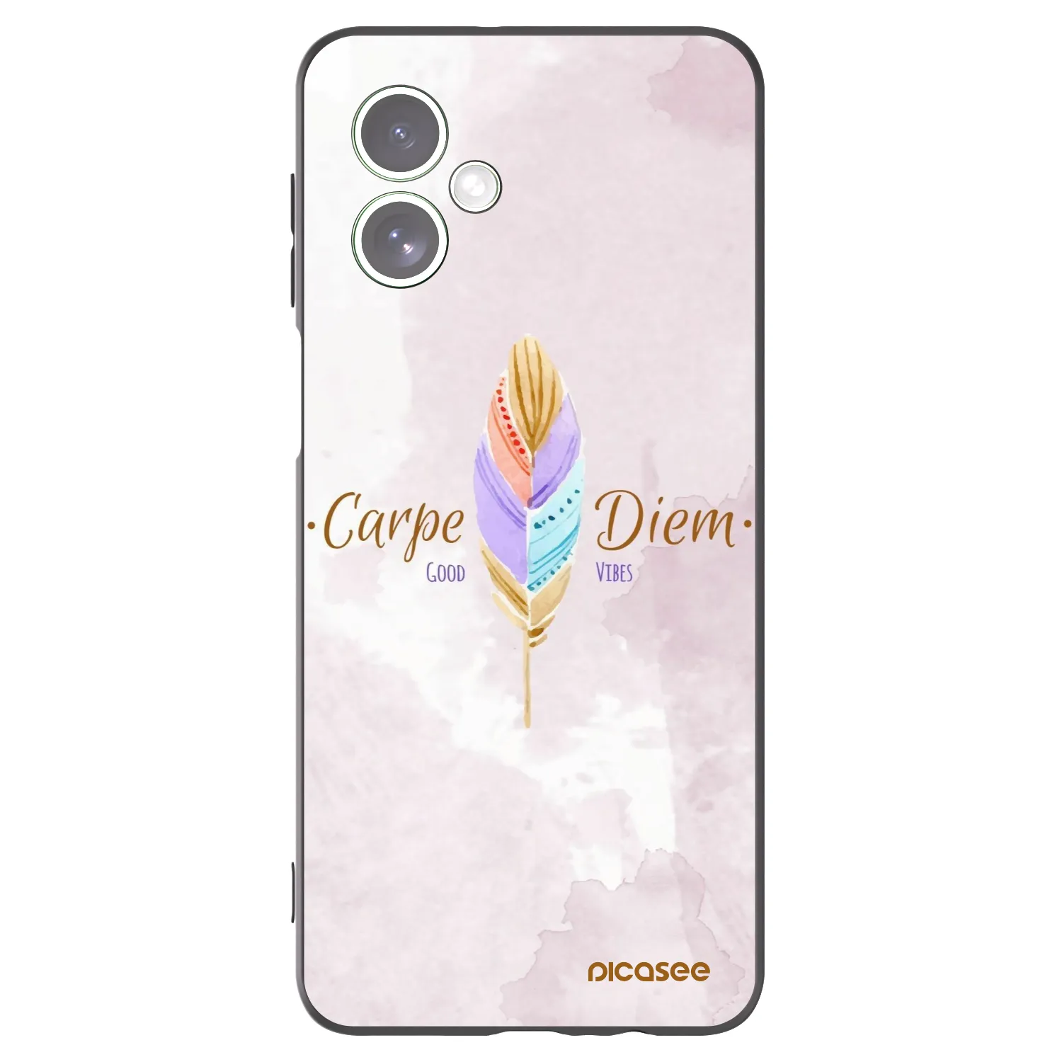 Picasee Μαύρη θήκη σιλικόνης για Motorola Moto G54 5G - Carpe Diem