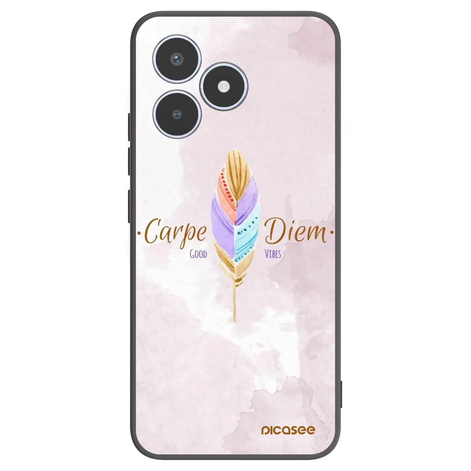 Picasee Μαύρη θήκη σιλικόνης για Realme C53 - Carpe Diem