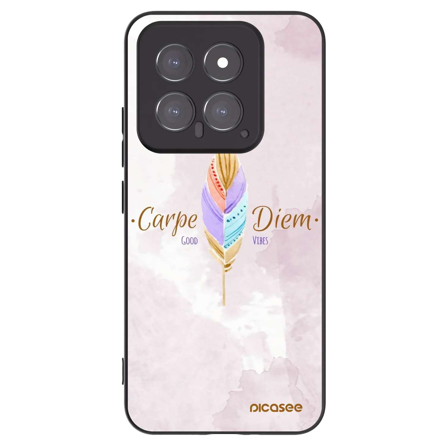 Picasee Μαύρη θήκη σιλικόνης για Xiaomi 14 - Carpe Diem