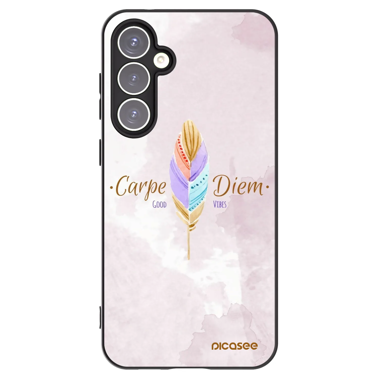 Picasee Μαύρη θήκη σιλικόνης για Samsung Galaxy S23 FE S711B - Carpe Diem