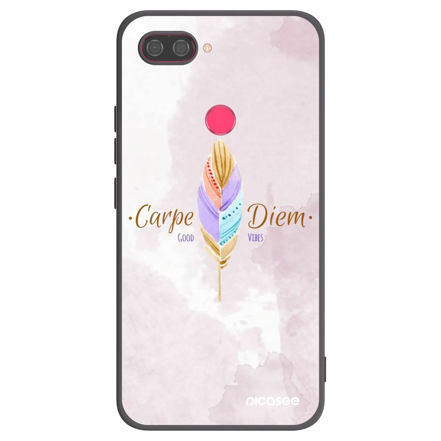 Picasee Μαύρη θήκη σιλικόνης για Xiaomi Mi 8 Lite - Carpe Diem