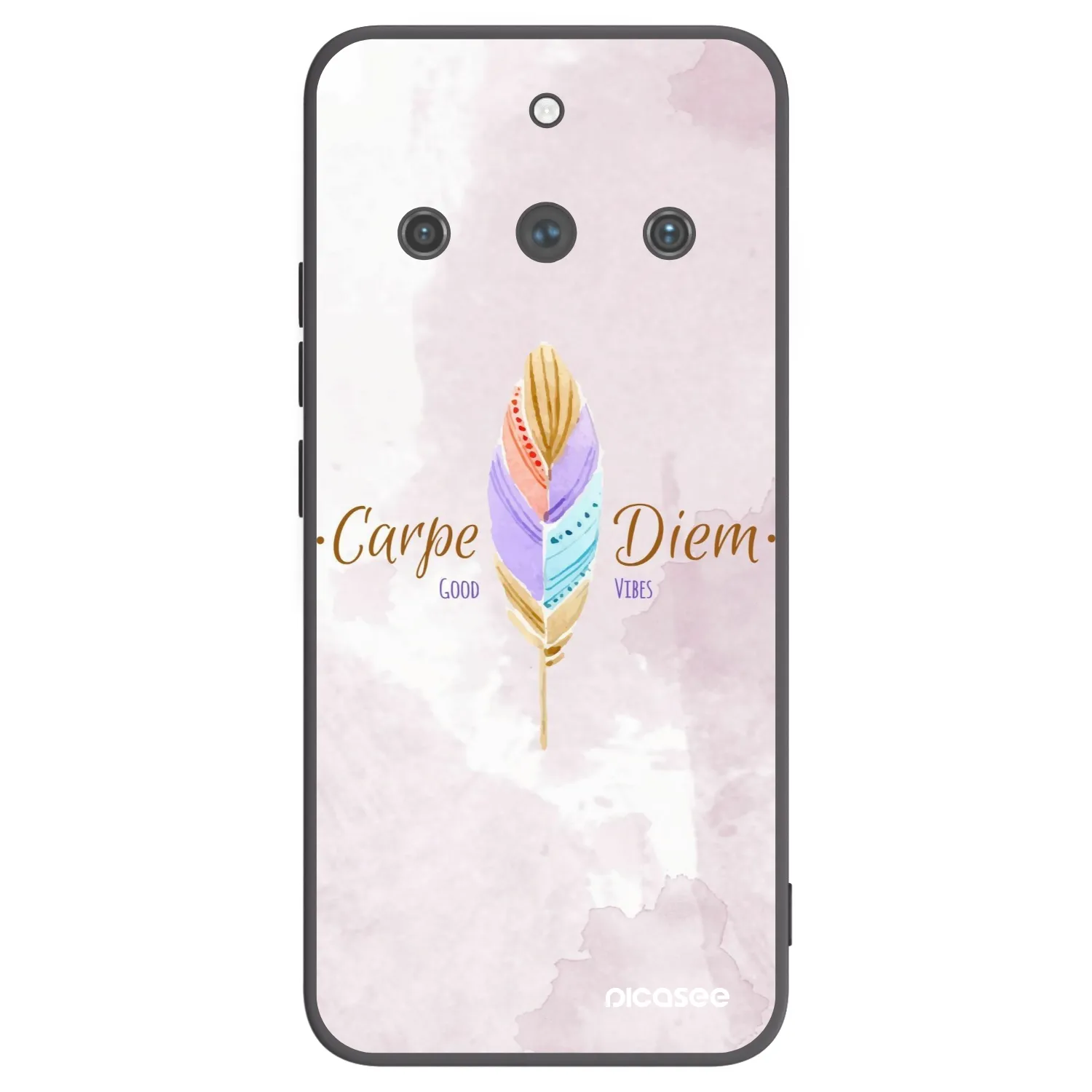Picasee Μαύρη θήκη σιλικόνης για Realme 11 Pro+ - Carpe Diem
