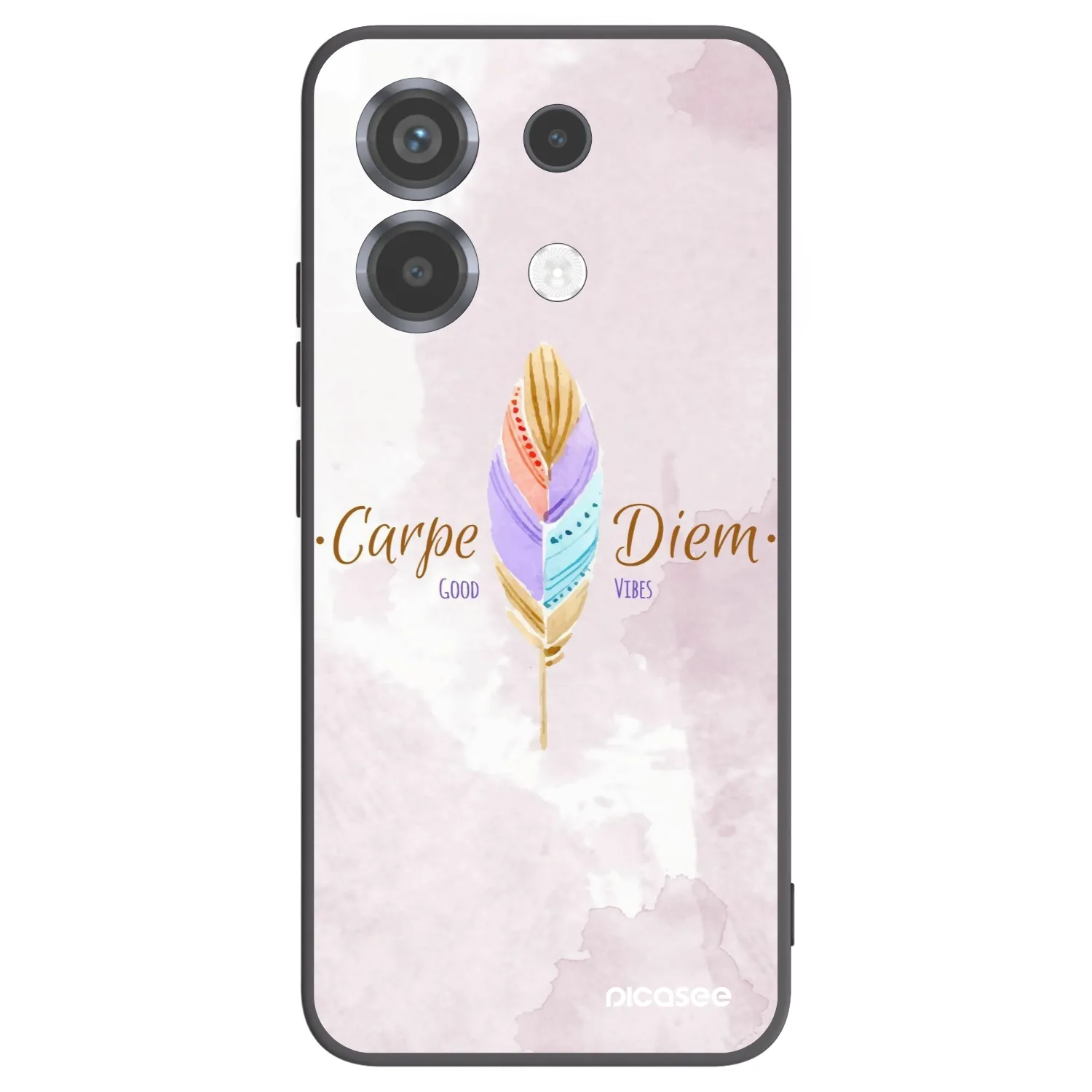Picasee Μαύρη θήκη σιλικόνης για Xiaomi Poco X6 - Carpe Diem