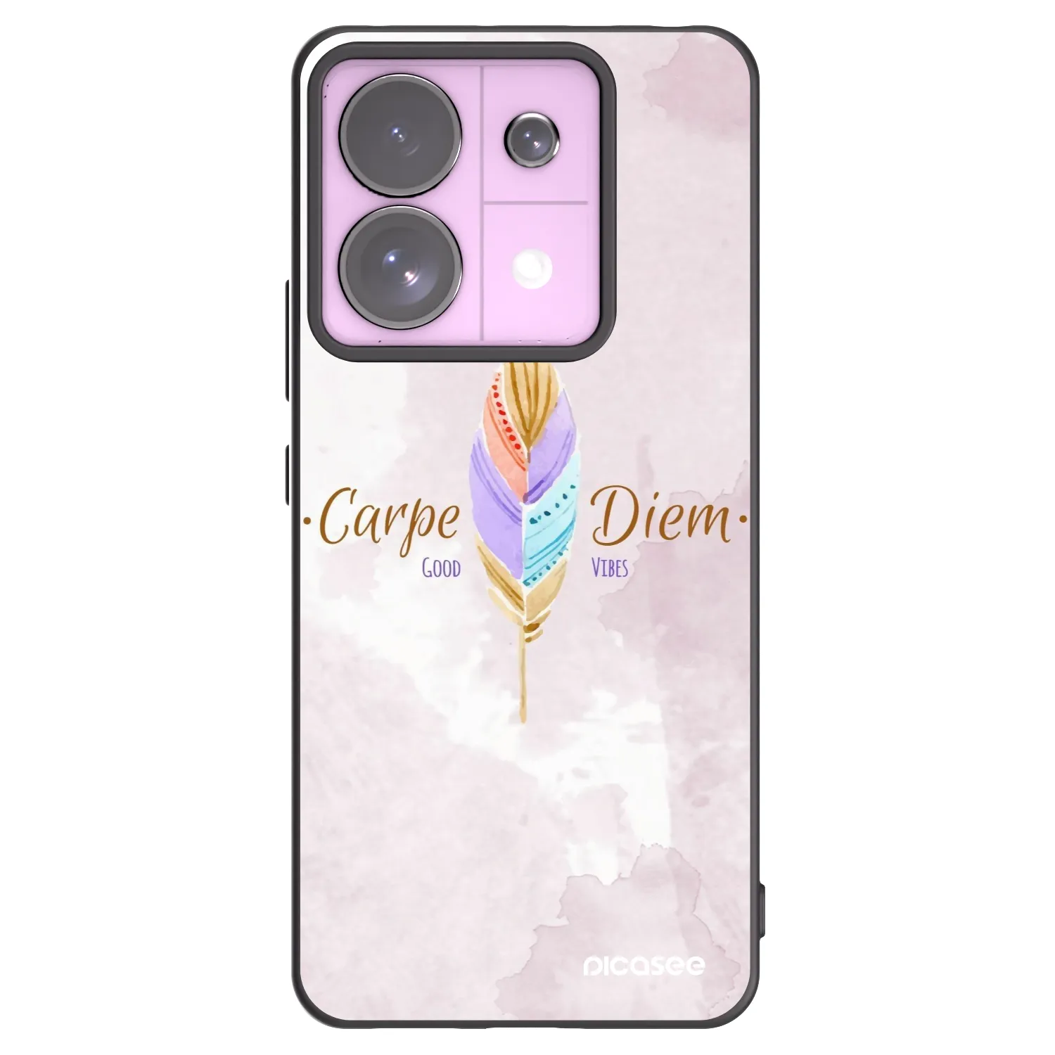 Picasee Μαύρη θήκη σιλικόνης για Xiaomi Redmi Note 13 Pro 5G - Carpe Diem