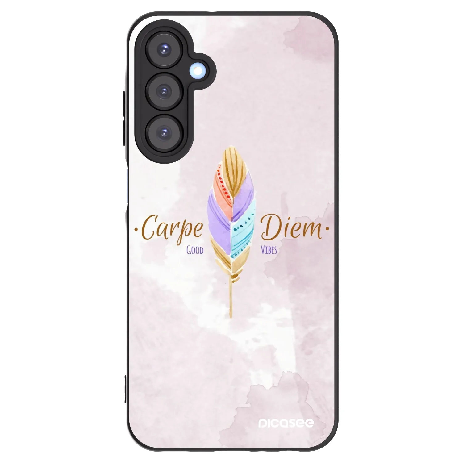 Picasee Μαύρη θήκη σιλικόνης για Samsung Galaxy A25 A256B 5G - Carpe Diem