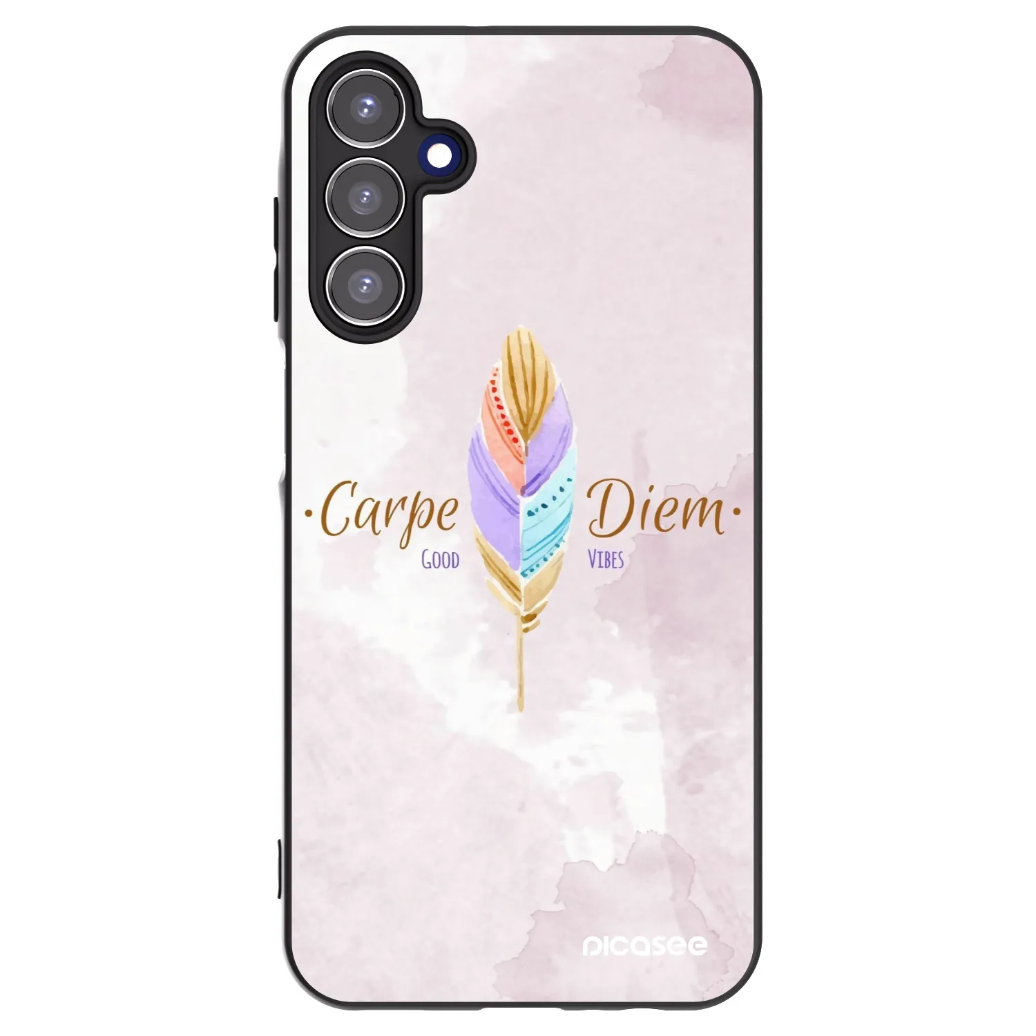 Picasee Μαύρη θήκη σιλικόνης για Samsung Galaxy A15 A156B 5G - Carpe Diem